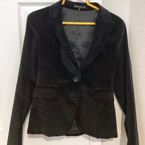 Black Velvet Blazer by Theory, Lined Size 8 Women's Fashion